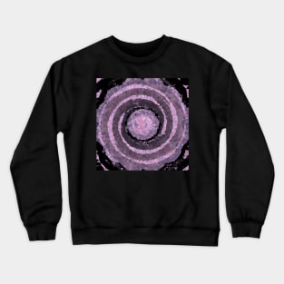 Diamond Swirl of Floating Purple Mandalas Crewneck Sweatshirt